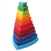 Grimm's houten grote Stapeltoren Driehoek 11-delig, 22cm