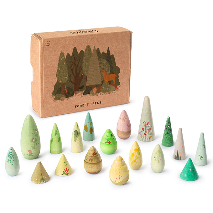 Grapat Houten Bomen, Forest tree, 18 stuks