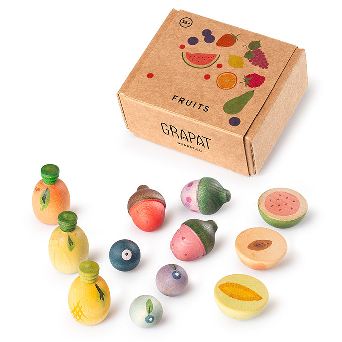 Grapat Houten Fruit, Fruits, 12 stuks