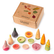 Grapat Houten Groenten, Veggies, 12 stuks