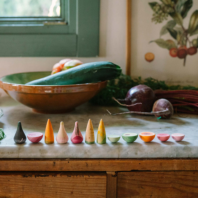 Grapat Houten Groenten, Veggies, 12 stuks