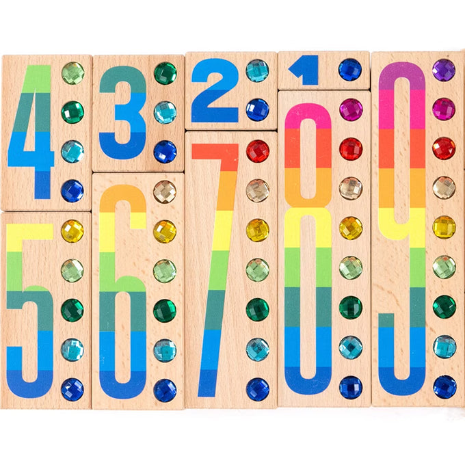 Bajo Houten Nummer Blokken, 54-delig