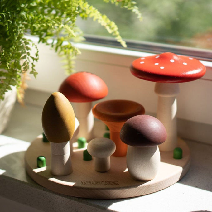 Bajo Houten Paddenstoelen sorteerspel, Mushrooms sorter
