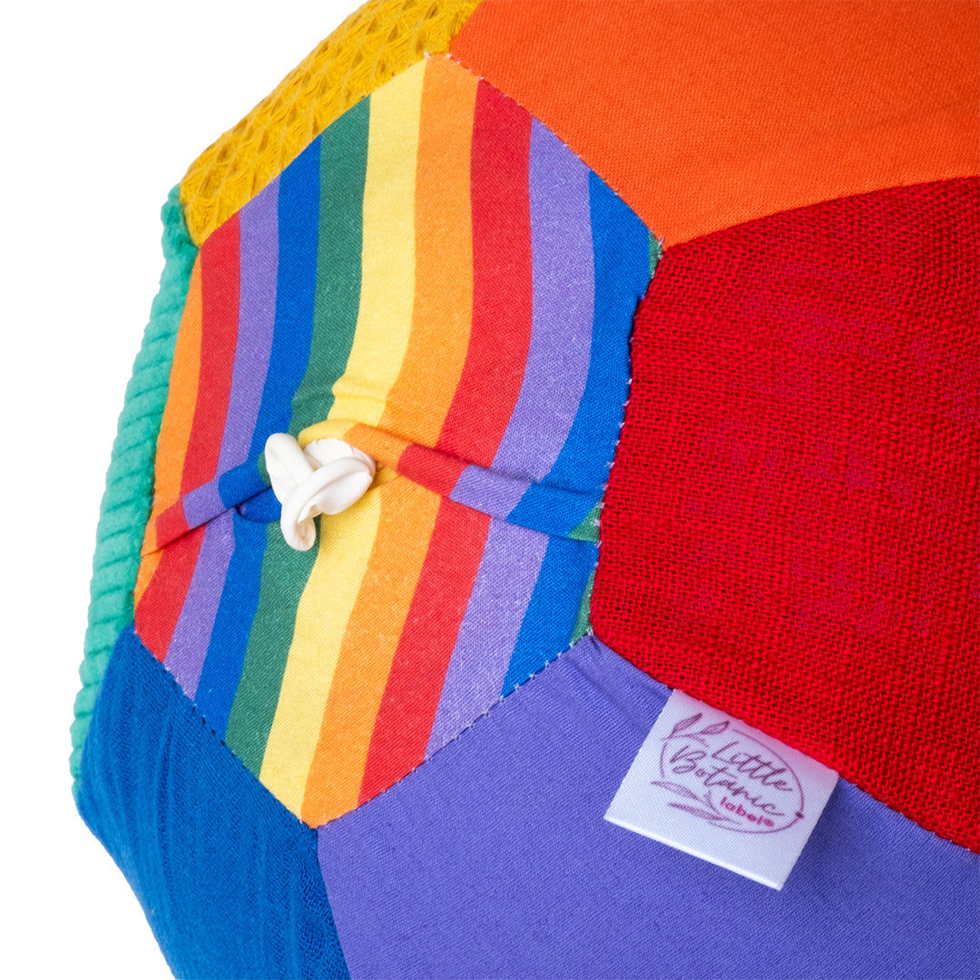 Little Botanic Label Sensorische Ballonbal plus Pittenzakjes set - Regenboog