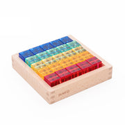 TickiT Blokkenset Gem Cubes in houten spiegelbak, 25-stuks