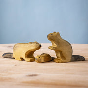 Bumbu Toys Houten Bever Familie Set