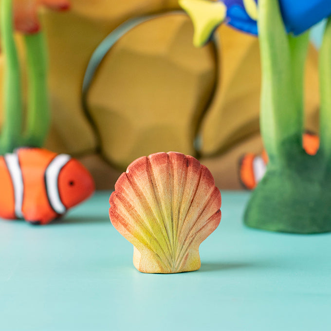 Bumbu Toys Houten Schelp Oranje