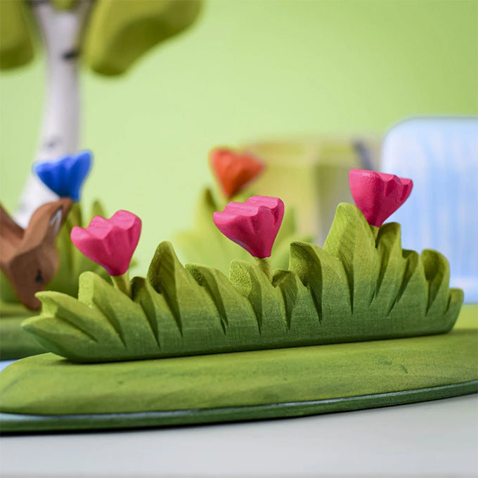 Bumbu Toys gras met Roze bloemen
