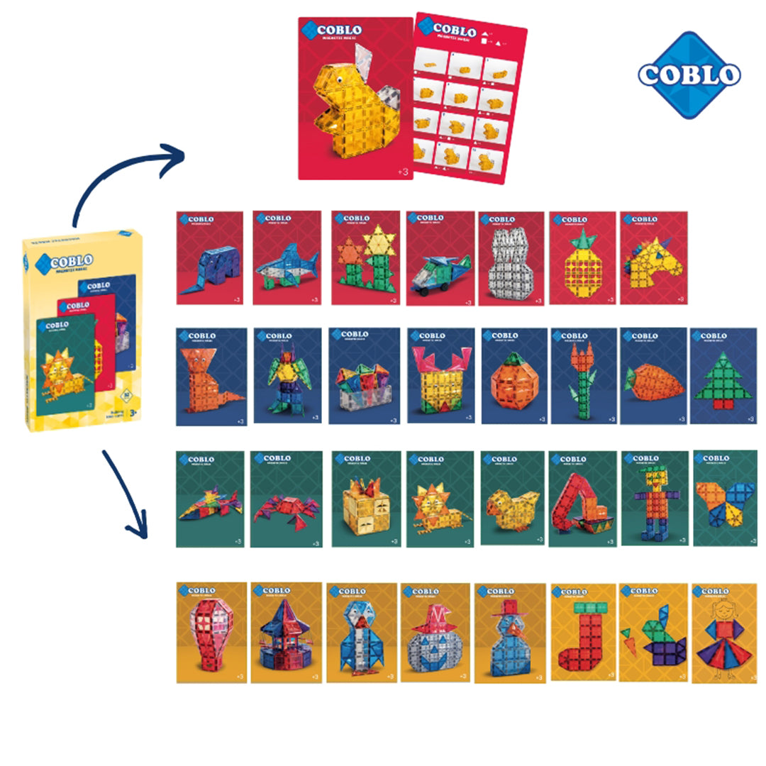 Coblo magnetische tegels Bouwkaarten 32 stuks