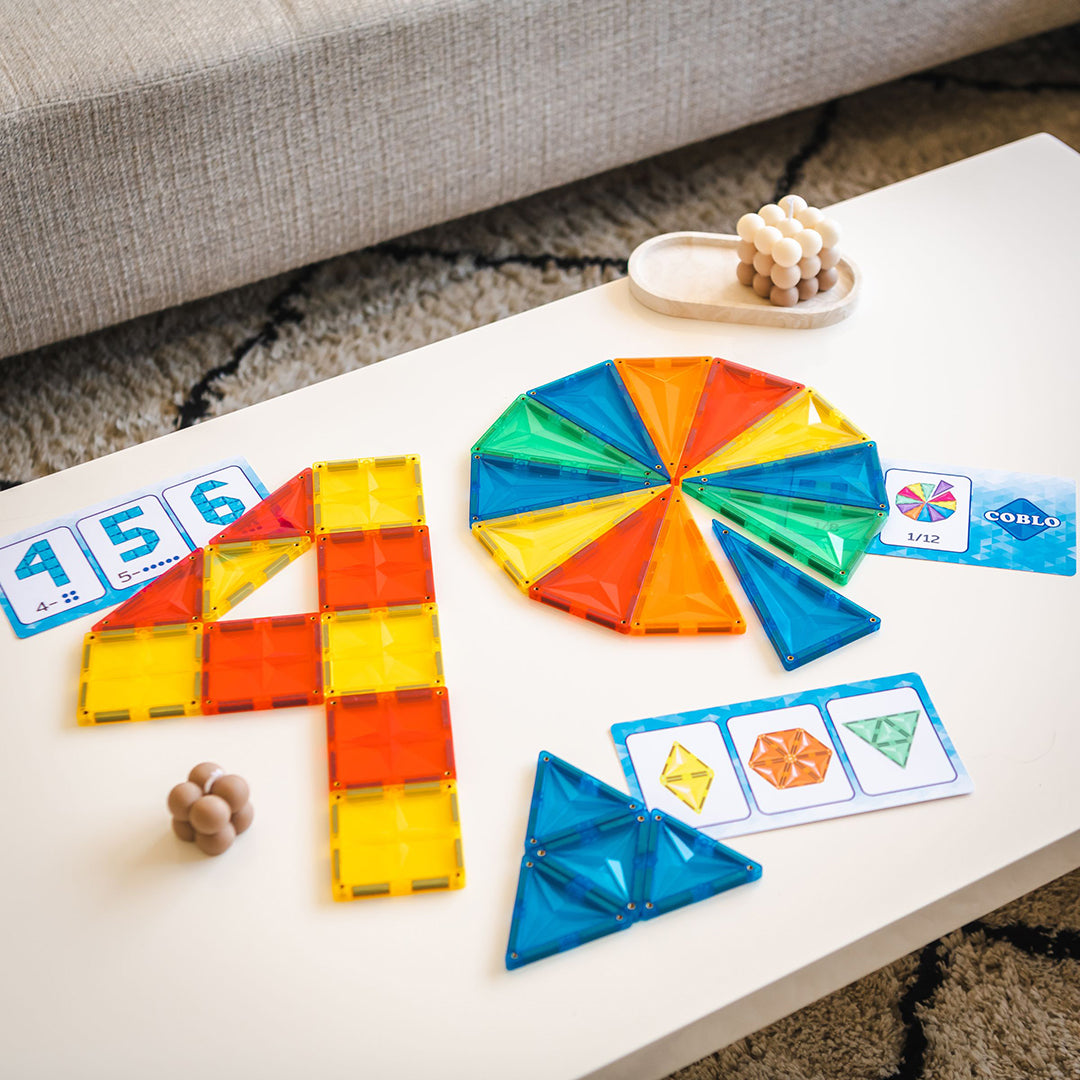 Coblo magnetische tegels classic 200 stuks in schoolbox