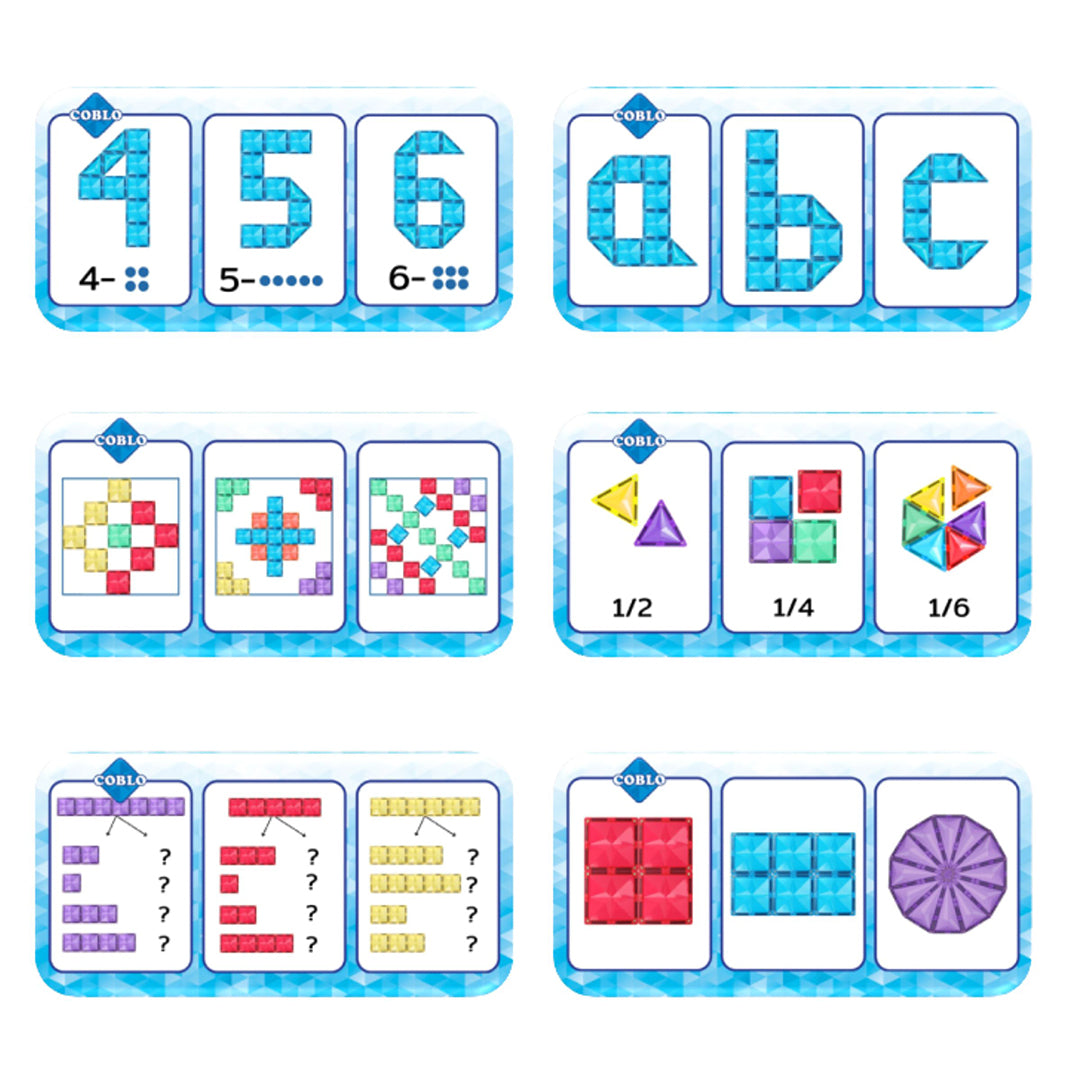 Coblo magnetische tegels classic 200 stuks in schoolbox