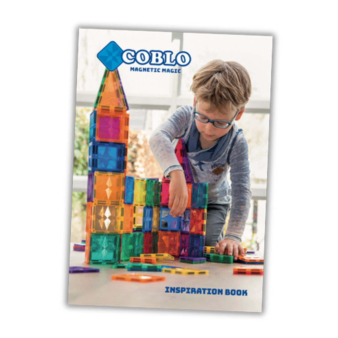 Coblo magnetische tegels classic 200 stuks in schoolbox