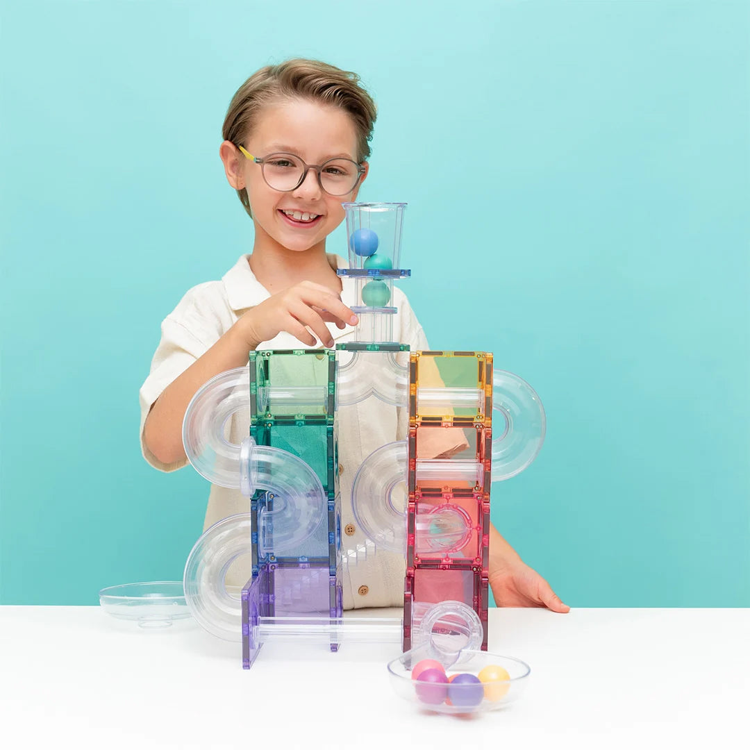 CONNETIX magnetische tegels pastel - Ball Run pack - 114 stuks