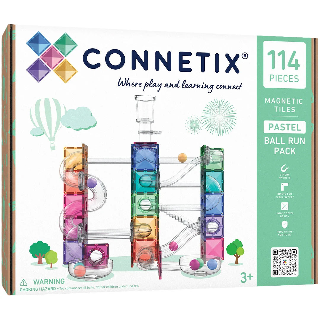 CONNETIX magnetische tegels pastel - Ball Run pack - 114 stuks