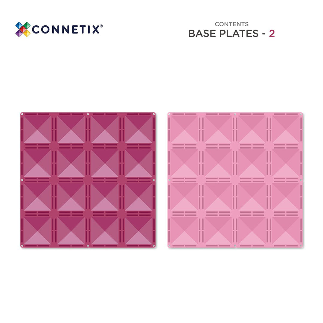 CONNETIX magnetische tegels - Base Plate pack - berry pink - 2 stuks