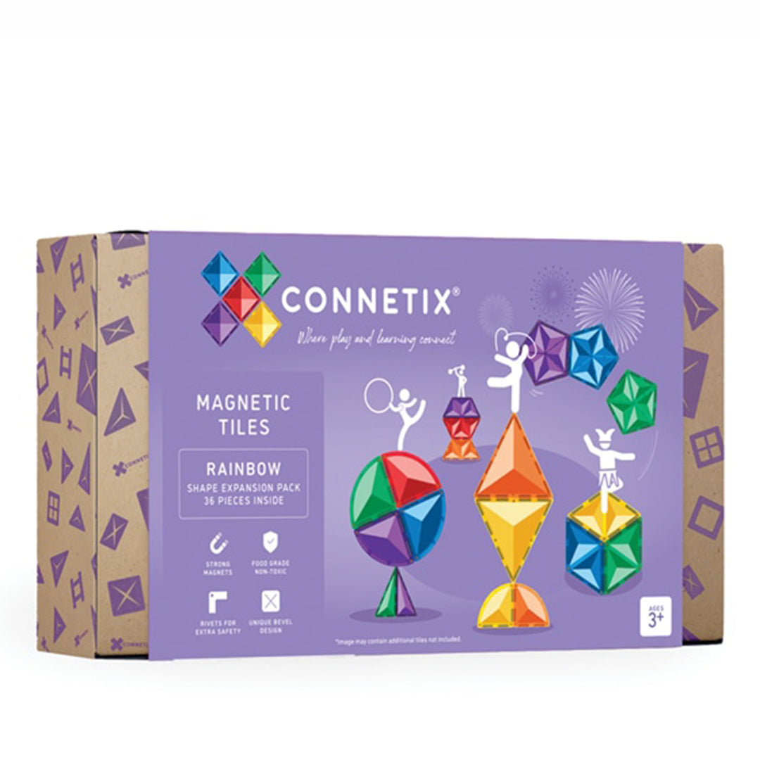 CONNETIX magnetische tegels rainbow - Shape Expansion pack - 36 stuks