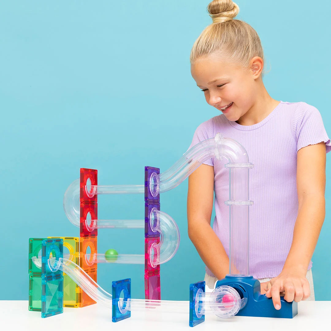 CONNETIX magnetische tegels - Ball Run Launcher pack - 47 stuks