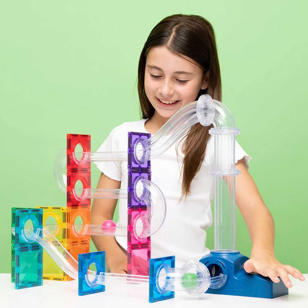 CONNETIX magnetische tegels - Ball Run Launcher pack - 47 stuks