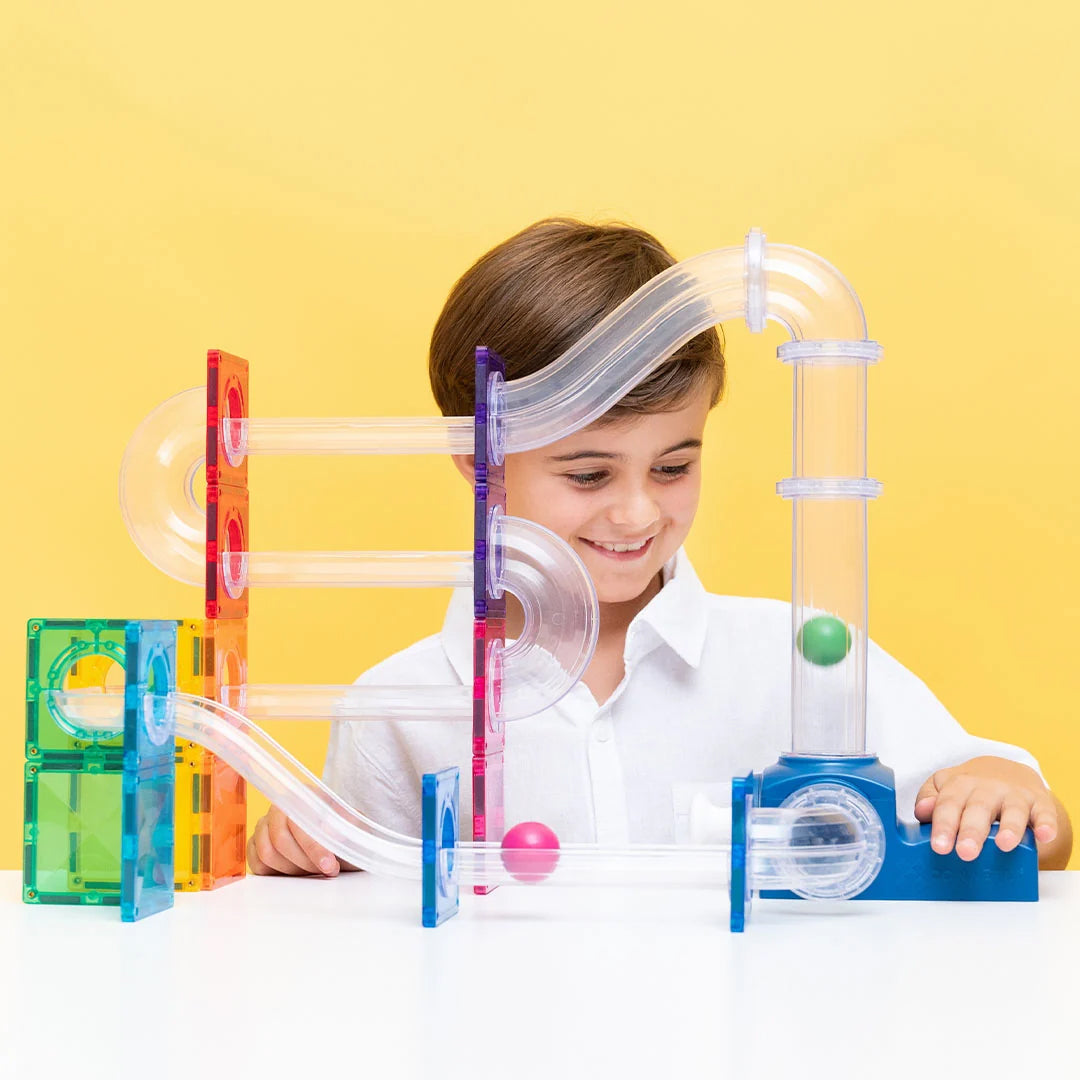 CONNETIX magnetische tegels - Ball Run Launcher pack - 47 stuks