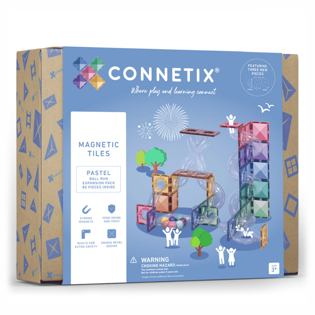 CONNETIX magnetische tegels pastel - Ball Run expansion pack - 80 stuks