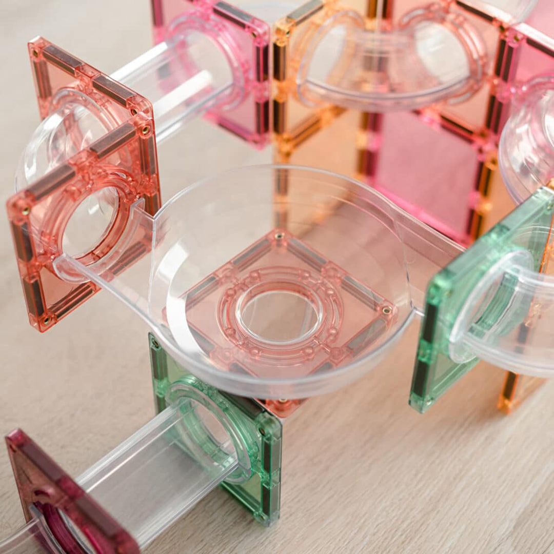 CONNETIX magnetische tegels pastel - Ball Run expansion pack - 80 stuks