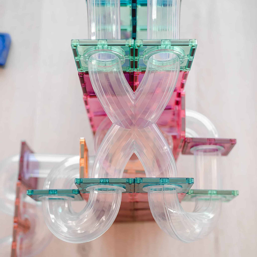 CONNETIX magnetische tegels pastel - Ball Run expansion pack - 80 stuks