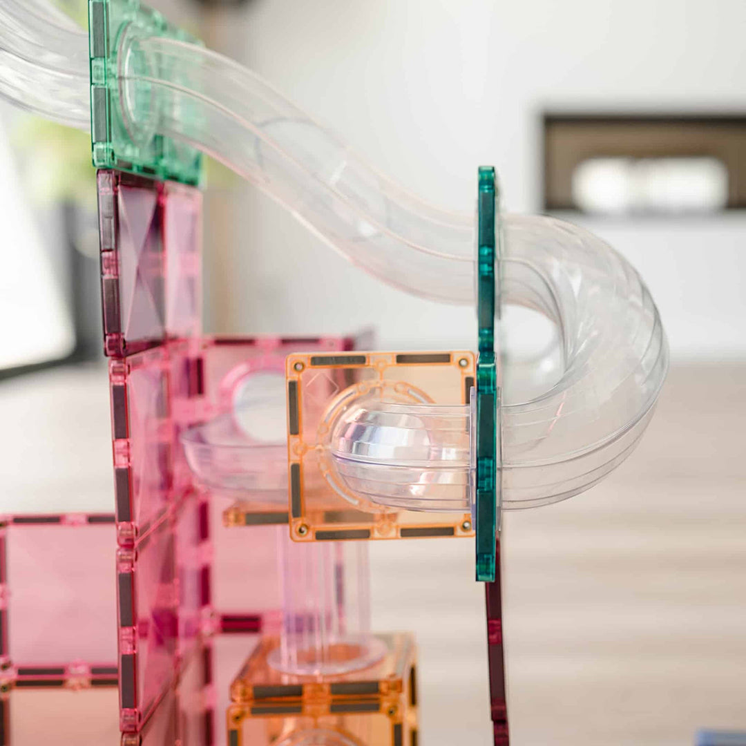 CONNETIX magnetische tegels pastel - Ball Run expansion pack - 80 stuks