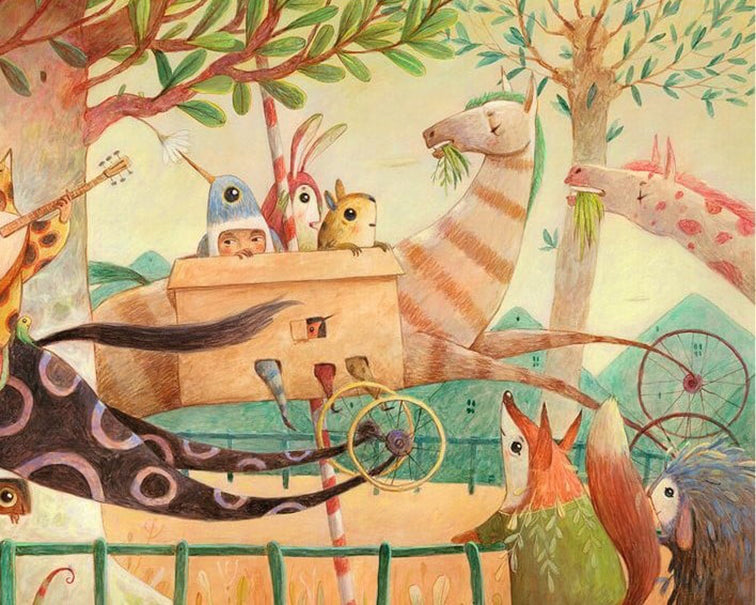 Djeco Puzzel 'Wonderful Ride', 100 st, 97x33 cm