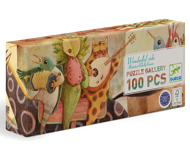 Djeco Puzzel 'Wonderful Ride', 100 st, 97x33 cm