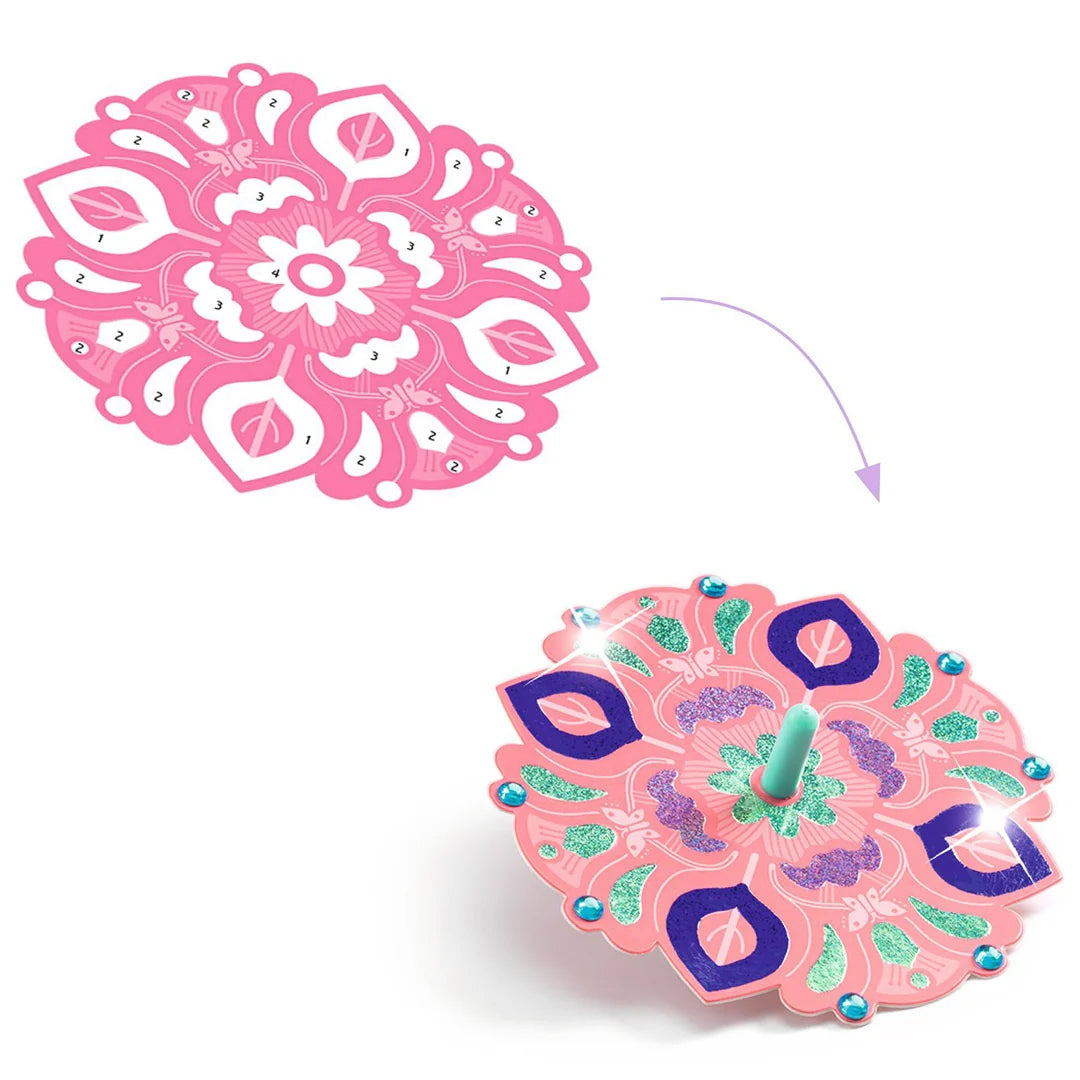 Djeco DIY Knutselset, Tollen maken 'Flower Power' - 6+