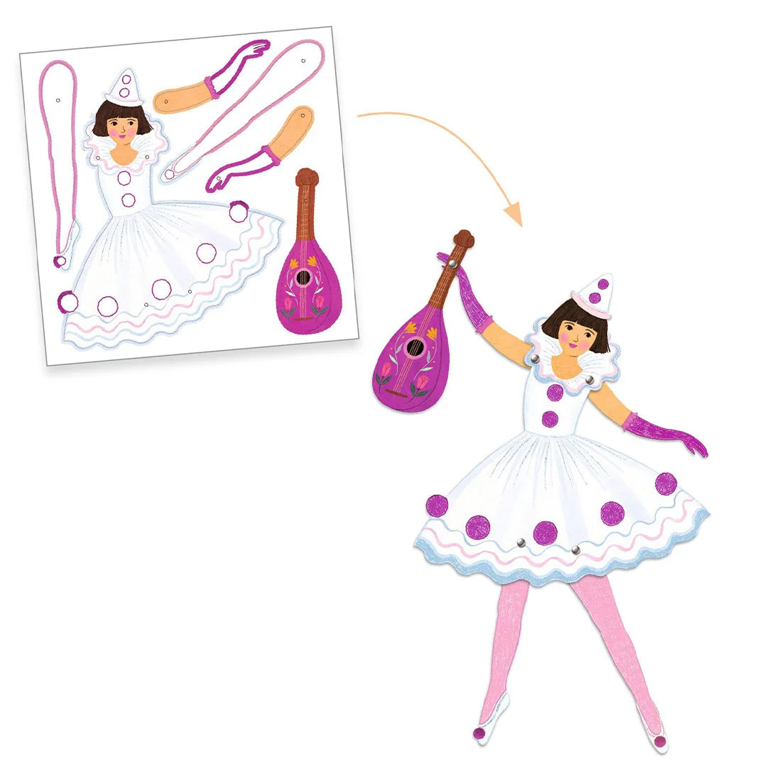 Djeco Beweegbare popjes maken, Marionetten, 5+