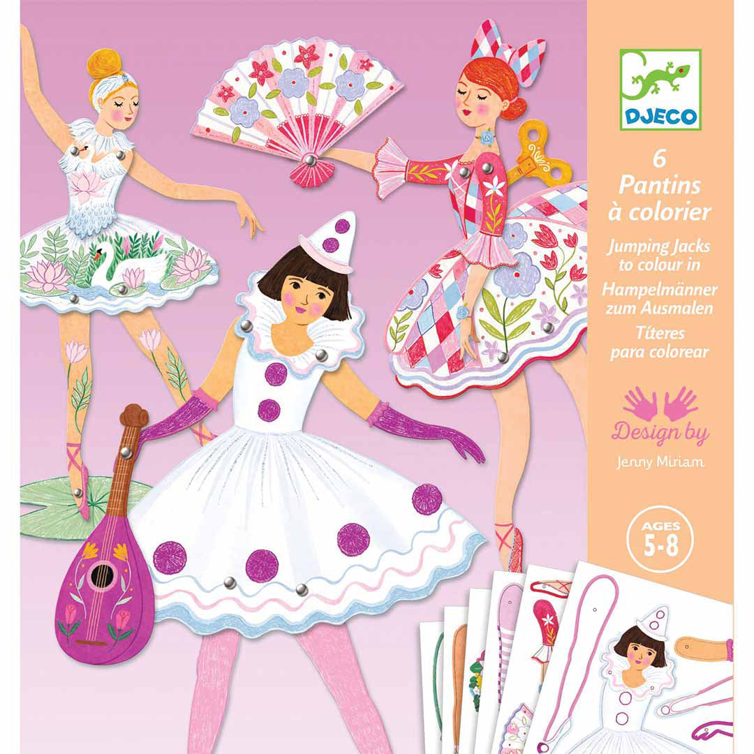 Djeco Beweegbare popjes maken, Marionetten, 5+