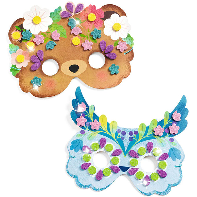 Djeco DIY set, Maskers versieren - Bosdieren 4+