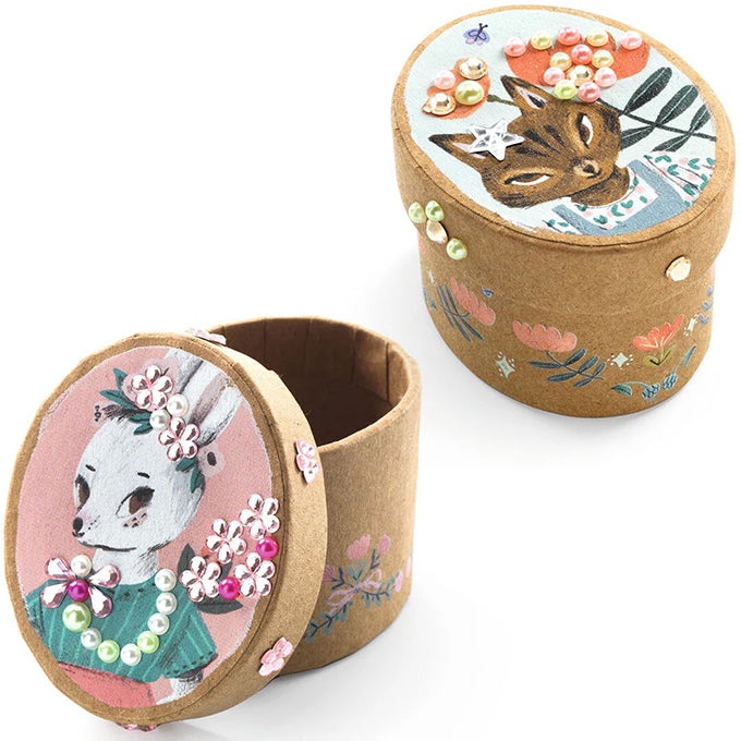 Djeco DIY Knutselset, Mini Opbergdoosjes Adorables', 5st - 6+