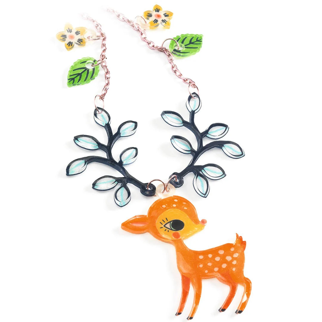 Djeco DIY Knutselset, Sieraden maken 'The Fawn and the Bird' - 6+