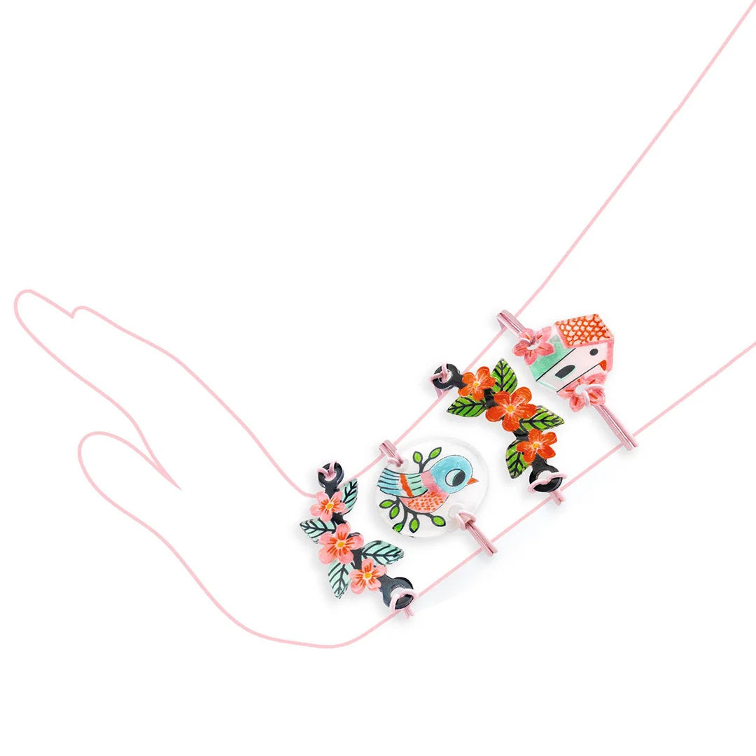 Djeco DIY Knutselset, Sieraden maken 'The Fawn and the Bird' - 6+