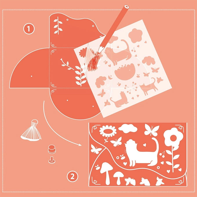 Djeco DIY set, Tas en Portemonnee - Vrolijke vrienden 6+