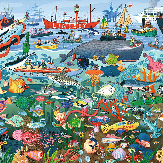 Djeco Ontdek Puzzel 'Geheimen van de zee', 200 st, 61x38 cm