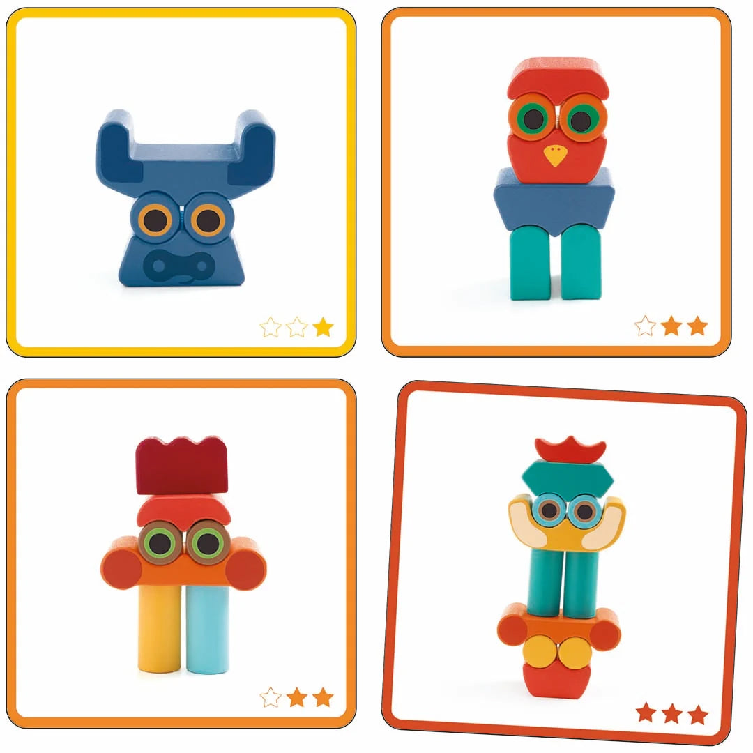 Djeco Houten Stapelspel - Ze Faces