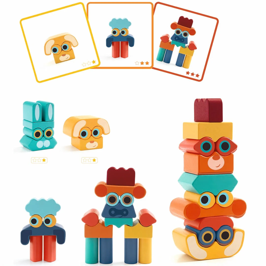 Djeco Houten Stapelspel - Ze Faces