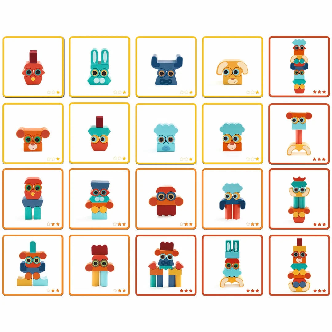 Djeco Houten Stapelspel - Ze Faces