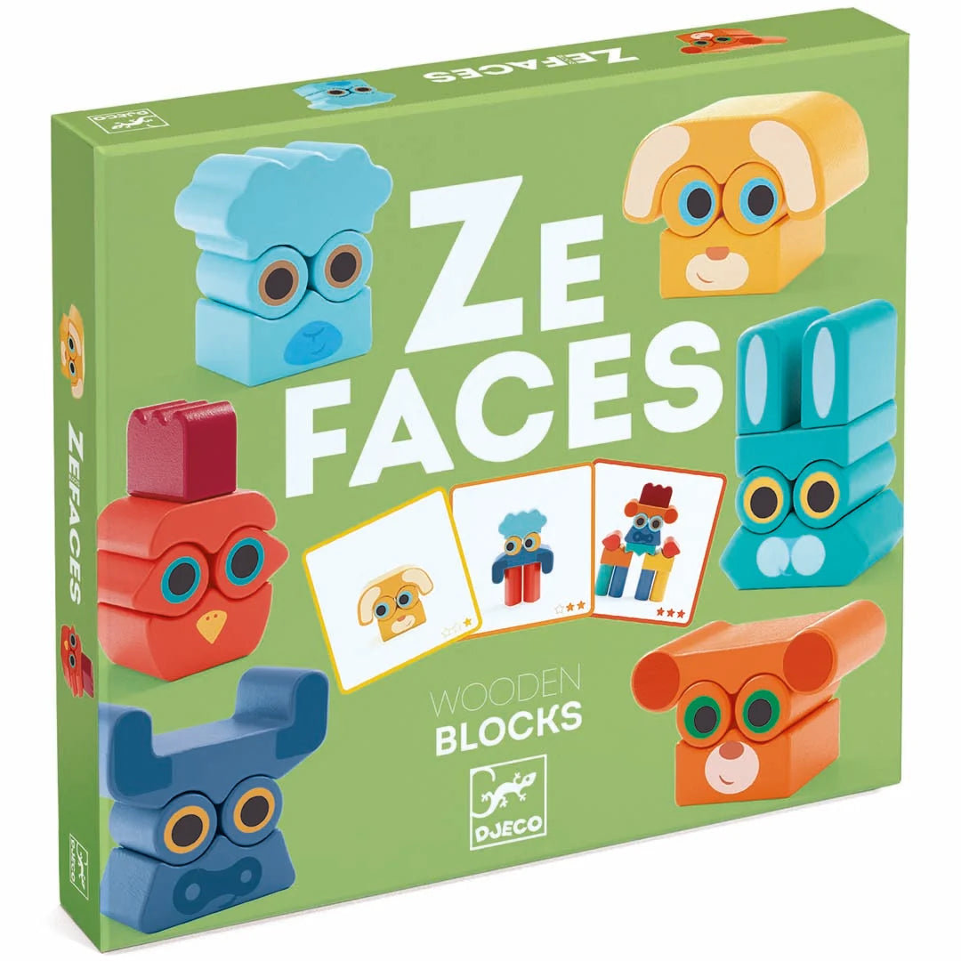 Djeco Houten Stapelspel - Ze Faces
