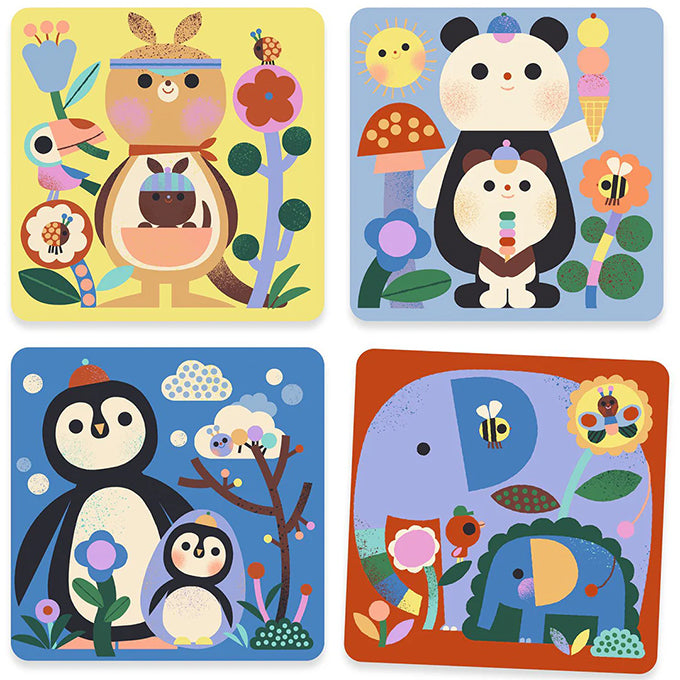 Djeco Magische kleurplaten - Dierenbaby's van over de hele wereld 1,5+