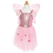 Great Pretenders, Elfenjurk / Vlinderjurk met vleugels, Pink Butterfly Dress, 5-7 jaar