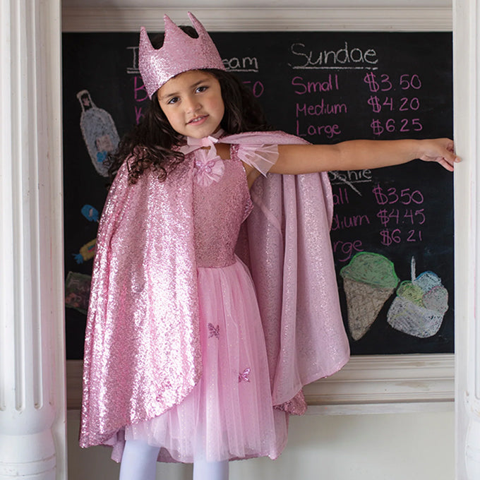Great Pretenders, Elfenjurk / Vlinderjurk met vleugels, Pink Butterfly Dress, 5-7 jaar