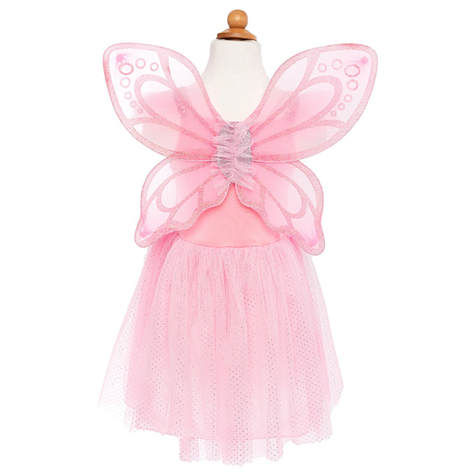 Great Pretenders, Elfenjurk / Vlinderjurk met vleugels, Pink Butterfly Dress, 5-7 jaar