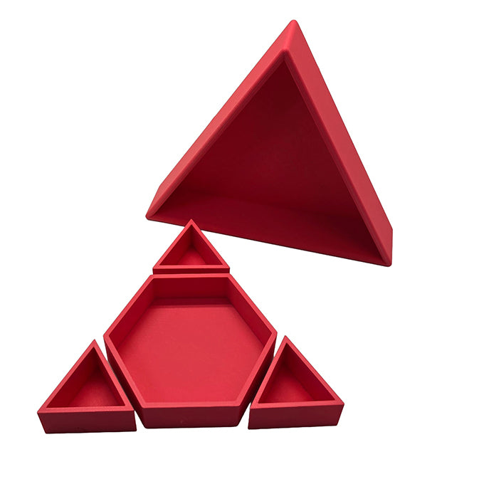 Grennn 'Mandigo' Inlegdriehoek Rood Pastel