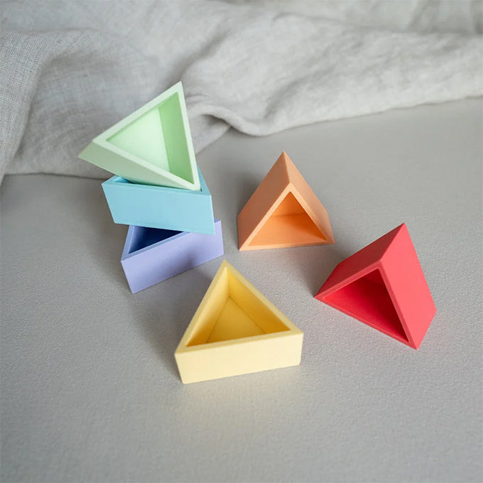 Grennn 'Mandigo' Speelbakjes Set Pastel Gelijkzijdige Driehoeken