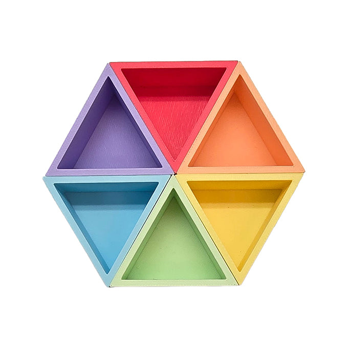 Grennn 'Mandigo' Speelbakjes Set Pastel Gelijkzijdige Driehoeken