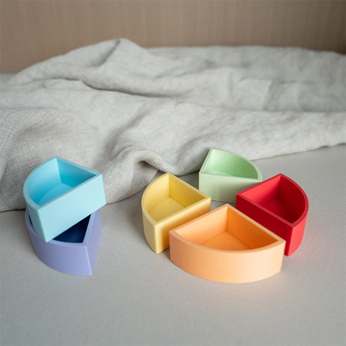 Grennn 'Mandigo' Speelbakjes Set Pastel Kwartcirkels